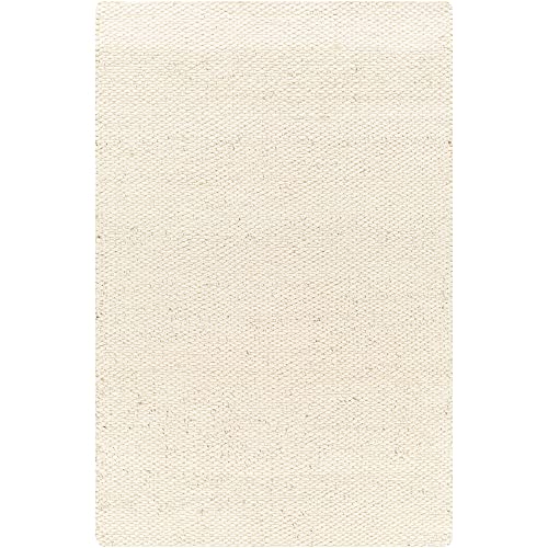 SURYA Coil Bleached Natural Jute Area Rug,4' x 6',Off-White