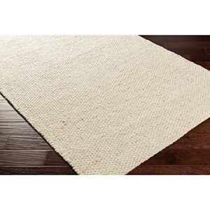 SURYA Coil Bleached Natural Jute Area Rug,4' x 6',Off-White