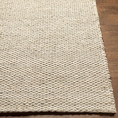 SURYA Coil Bleached Natural Jute Area Rug,4' x 6',Off-White