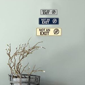 Standard NOT an EXIT (Stick Man) Sign (Brushed Silver) - Medium