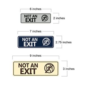 Standard NOT an EXIT (Stick Man) Sign (Brushed Silver) - Medium