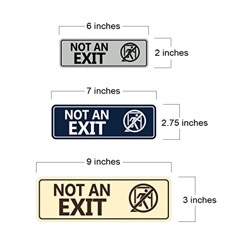 Standard NOT an EXIT (Stick Man) Sign (Brushed Silver) - Medium