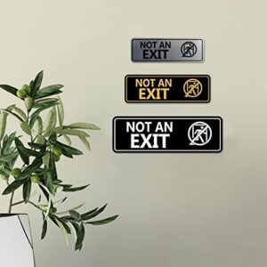 Standard NOT an EXIT (Stick Man) Sign (Brushed Silver) - Medium