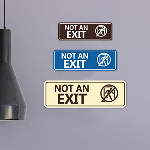 Standard NOT an EXIT (Stick Man) Sign (Brushed Silver) - Medium