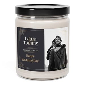 nhi personalized candles with photo, custom candle gift, scented soy wax, candle home decor, 9oz jar, made in the usa, gift for wedding day, valentine day, birthday (2)