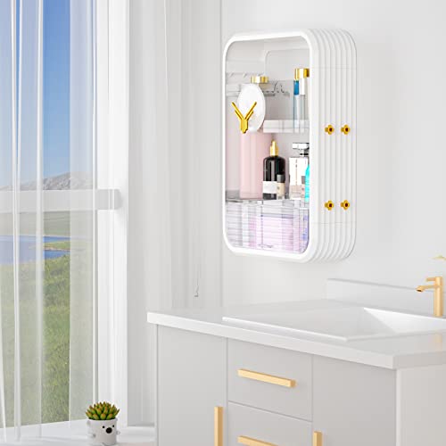 Hokyzam Bathroom Shelves Bathroom Cabinet Wall Mounted, Wall Floating Shelves Organizer Transparent Multi-Function Floating Rack for Bathroom Bedroom Living Room Halloween Decorations Shelf