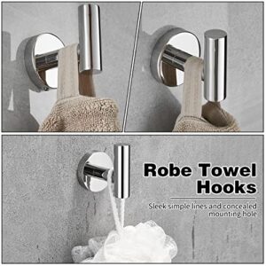 Bathroom Hardware Set, 5/10/20pcs Bathroom Hardware Set, Stainless Steel Bath Hardware Set Including 16" Hand Towel Bars, Toilet Paper Holders, 3 Multifunctional Robe Hooks (10pcs, Brushed Nickel)