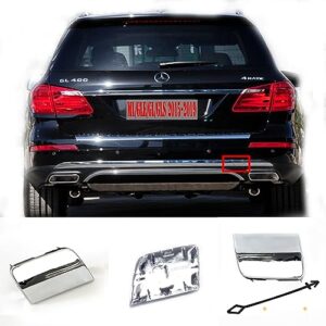 rear tow cover fit 15-19 mercedes benz x166 facelift w292 ml gle gl gls for 250 300 320 350 400 450 500 550 43 63 2015 2016 2017 2018 2019 bumper towing hook eye cap (standard edition)