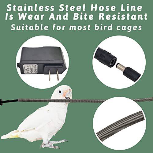 Hamiledyi Bird Heater for Cage Snuggle Up Bird Warmer for Parakeets Thermostatically Birds Perch Stand Heater for Parrots Cockatiel Budgies 12 V