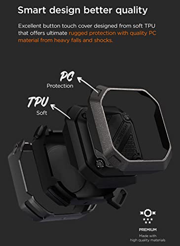 VRS Design Terra Guard Ultimate Buds Case for Galaxy Buds2 Pro (2022), Galaxy Buds 2 Case (2021), Galaxy Buds Pro (2021), Buds Live Case (2020)