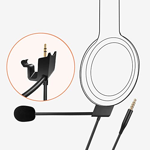 Tobysome Replacement QuietComfort 35 Boom Microphone Cable QC35I Cable Cord with Mute Switch Compatible with Bose QC 35 & QuietComfort 35 II Headphones for PS4 PS5 Xbox One