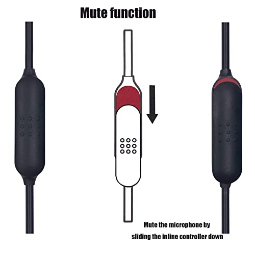Tobysome Replacement QuietComfort 35 Boom Microphone Cable QC35I Cable Cord with Mute Switch Compatible with Bose QC 35 & QuietComfort 35 II Headphones for PS4 PS5 Xbox One