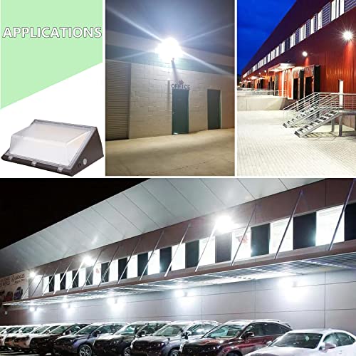 120W LED Wall Pack Light Fixture with Dusk to Dawn, 5000K Daylight Commercial Outdoor Lighting, 0-10V Dimmable 16800LM 600-800W HPS/HID Equiv., UL/DLC Waterproof LED Flood Security Light for Warehouse