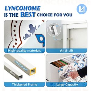 LYNCOHOME 9 Drawers Dresser for Bedroom, Closet, Clothes, Storage Tower Organizer, Chest of Drawers, White, Fabric Drawers(Sea White)