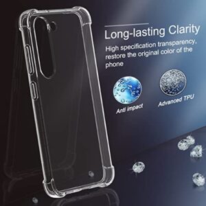 Osophter Samsung Galaxy S23 Plus Case - Clear, TPU Shock-Absorbing, Reinforced Corners, Flexible Phone Cover