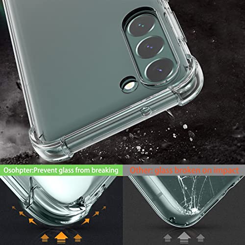 Osophter Samsung Galaxy S23 Plus Case - Clear, TPU Shock-Absorbing, Reinforced Corners, Flexible Phone Cover