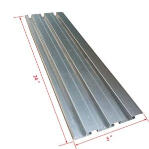 FixtureDisplays® 24" L x 5"W Double Sided Slatwall Aluminum Slatwall Panel Merchandising Slatwall Metal Board 11561-SLATWALL-NPF-SL