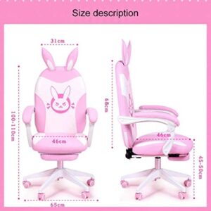 Pink Cute Anchor Computer Chair Home Modern Minimalist Live Dormitory Backrest Lift Game Swivel Chair