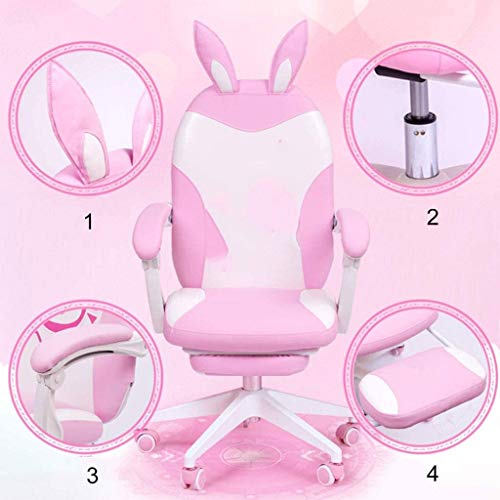 Pink Cute Anchor Computer Chair Home Modern Minimalist Live Dormitory Backrest Lift Game Swivel Chair