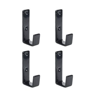 risbay 4pcs 25mm black iron bed ladder hooks bed hooks utility hooks with plastic-coated
