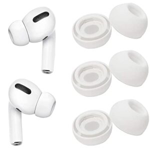 ear tips for airpods pro,silicon earbuds tips with noise reduction hole,replacement ear tips for airpods pro 2nd generation and airpods pro suitable for box and charging case.[3pairs] s-10(s/m/l)