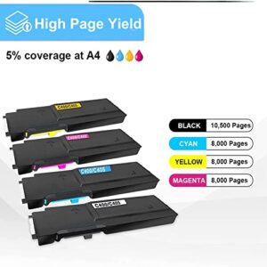 TonerPlusUSA Compatible C400 C405 High Yield Toner Cartridge Replacement for Xerox 106R03524 106R03513 106R03514 106R03515 Toner Use for Xerox VersaLink C400 C405 C400DN MFP C405DN (4 Pack)