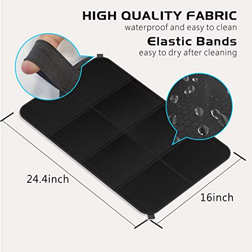 DoPake Thicken RV Door Window Shade Cover,Magnetic No Drill Foldable Velcro RV Blackout Window Cover,Waterproof Oxford Fabric,UV Rays Protection,Camper Trailer Door Window Sunshade Cover 16 x 25 inch