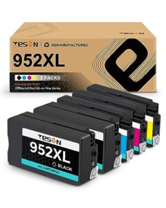 tesen remanufactured 952 xl ink cartridge replacement for hp 952xl ink for hp office jet pro 8710 8720 8715 8740 7740 7720 8730 8210 8726 8727 8728 8745 8746 8747printer 5 pack color upgrade version