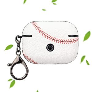 KAMPETACE Case for AirPods pro 2, Full Protective Durable Baseball Case for Apple AirPods pro 2 Charging,Case Cover with Keychain