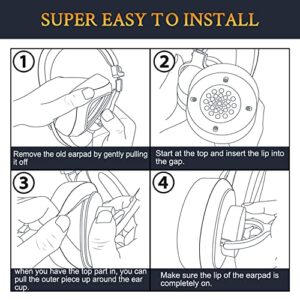 SOULWIT Professional Earpads Replacement for Sony MDR-ZX750 (ZX750BN/ZX750AP/ZX750DC) Headphones, Ear Pads Cushions with Upgraded Soft Protein Leather