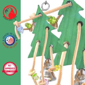 Bonka Bird Toys Christmas Tree Small Large Bird Toy Festive Season Holiday Treat Xmas Santa for Cockatiels, Parakeets, Conures, African Greys, and Similar.