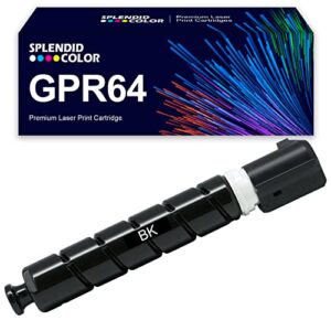 splendidcolor remanufactured gpr64 gpr-64 black toner cartridge replacement for canon imagerunner advance dx 4825 4835 4845 printer(5141c003aa)