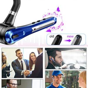 GPEESTRAC Bluetooth Headset [Upgraded] Active Noise Cancelling Bluetooth Headphones, Bluetooth Earpiece CVC8.0 Dual-Mic Hands-Free V5.0 Comfortable Earbud