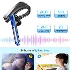 GPEESTRAC Bluetooth Headset [Upgraded] Active Noise Cancelling Bluetooth Headphones, Bluetooth Earpiece CVC8.0 Dual-Mic Hands-Free V5.0 Comfortable Earbud