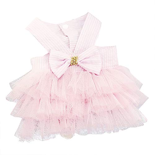 Cat Tutu for Medium Cats Bubble Skirt Stripe Lace Dress Dress Princess Dresses for Dog Teacup Yorkie Clothes Love My Mom