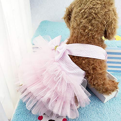 Cat Tutu for Medium Cats Bubble Skirt Stripe Lace Dress Dress Princess Dresses for Dog Teacup Yorkie Clothes Love My Mom