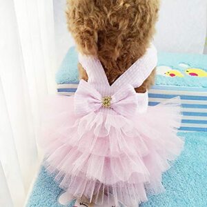 Cat Tutu for Medium Cats Bubble Skirt Stripe Lace Dress Dress Princess Dresses for Dog Teacup Yorkie Clothes Love My Mom