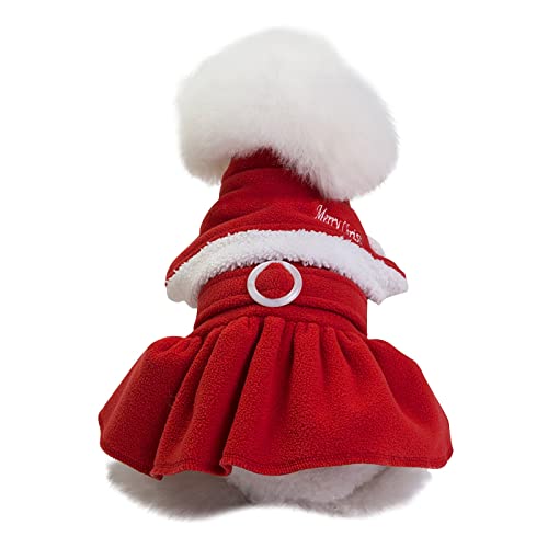 HonpraD Cute Dog Outfits for Medium Dogs Costume Clothes and Pet Christmas Holiday Autumn Skirt Style Winter Dog Clothes Medium Girl