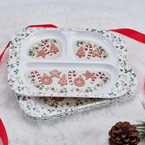 Pfaltzgraff Winterberry Melamine Child Dinner Tray, Set of 4