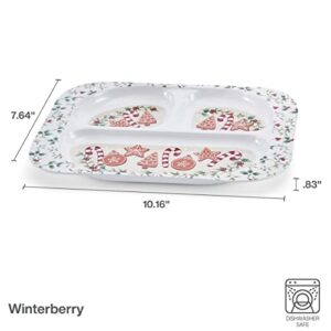 Pfaltzgraff Winterberry Melamine Child Dinner Tray, Set of 4