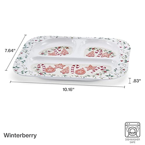 Pfaltzgraff Winterberry Melamine Child Dinner Tray, Set of 4