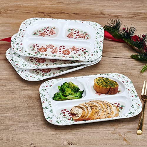 Pfaltzgraff Winterberry Melamine Child Dinner Tray, Set of 4