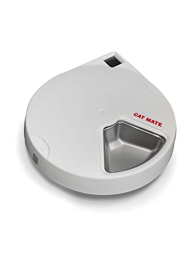 Cat Mate C500 Five-Meal Automatic Pet Feeder with Stainless Steel Bowl Inserts