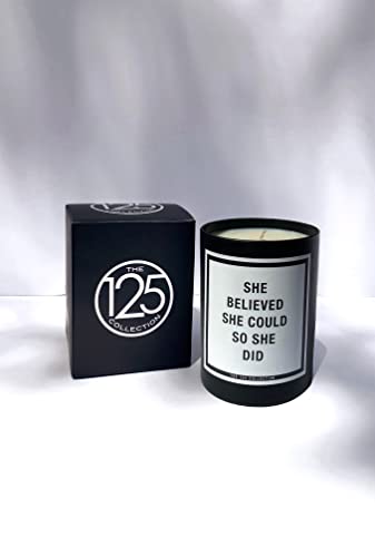 The 125 Collection | She Believed She Could So She Did | Spicy Blood Orange | 80 Hour Long Burn | Natural Vegan Soy Wax | Luxury Scented Candles for Home (12 oz)