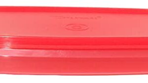 Tupperware Deli Meat or Cheese Keeper Slim Line 9 x 5 Inch Container in Strawberry Red