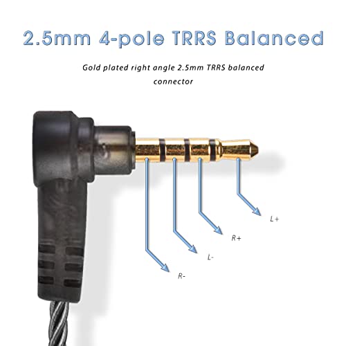 Campfire Audio Super Smoky Litz IEM Cable | MMCX Cable Replacement Headphone Cable | 2.5mm TRRS Connector