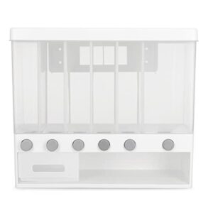 7Penn Multiple Dry Food Dispenser System - 6 Grid Beans and Rice Dispenser Airtight Storage Plastic Containers for Food