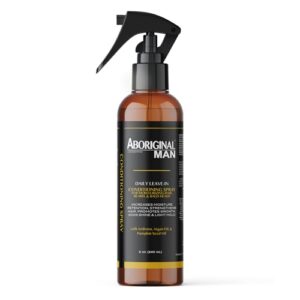 curls & potions aboriginal man daily conditioning spray moisturizing rice water for hair growth for men leave in for beard, hair, bald head conditioner dry, brittle, frizzy hair
