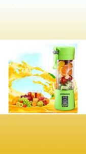 usb portable blender juicer cup, 3cprecious fruit juice mixer, mini portable rechargeable battery/juicing blender mixer, 380ml (green)