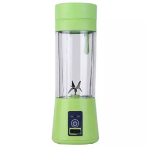 USB Portable Blender Juicer Cup, 3CPRECIOUS Fruit Juice mixer, Mini Portable Rechargeable Battery/Juicing Blender Mixer, 380ml (Green)